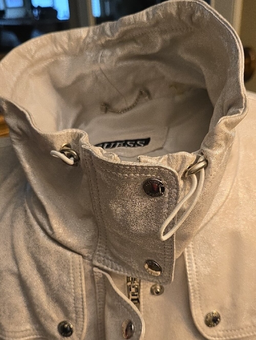 GUESS Metallic Silver Utility Jacket - Picture 9 of 15